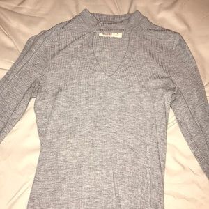Hollister Grey Choker Sweater